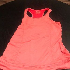 Neon pink dry wick workout tank